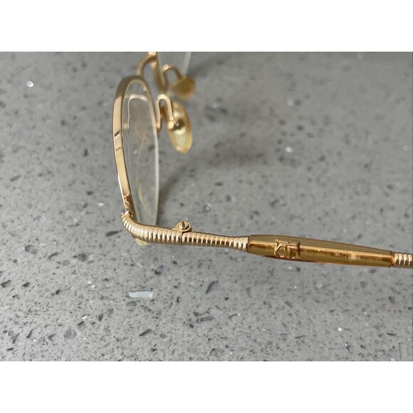 CHRISTIAN DIOR Eyeglasses Frames ONLY 49-19 01x2 Half Rim gold main image 11